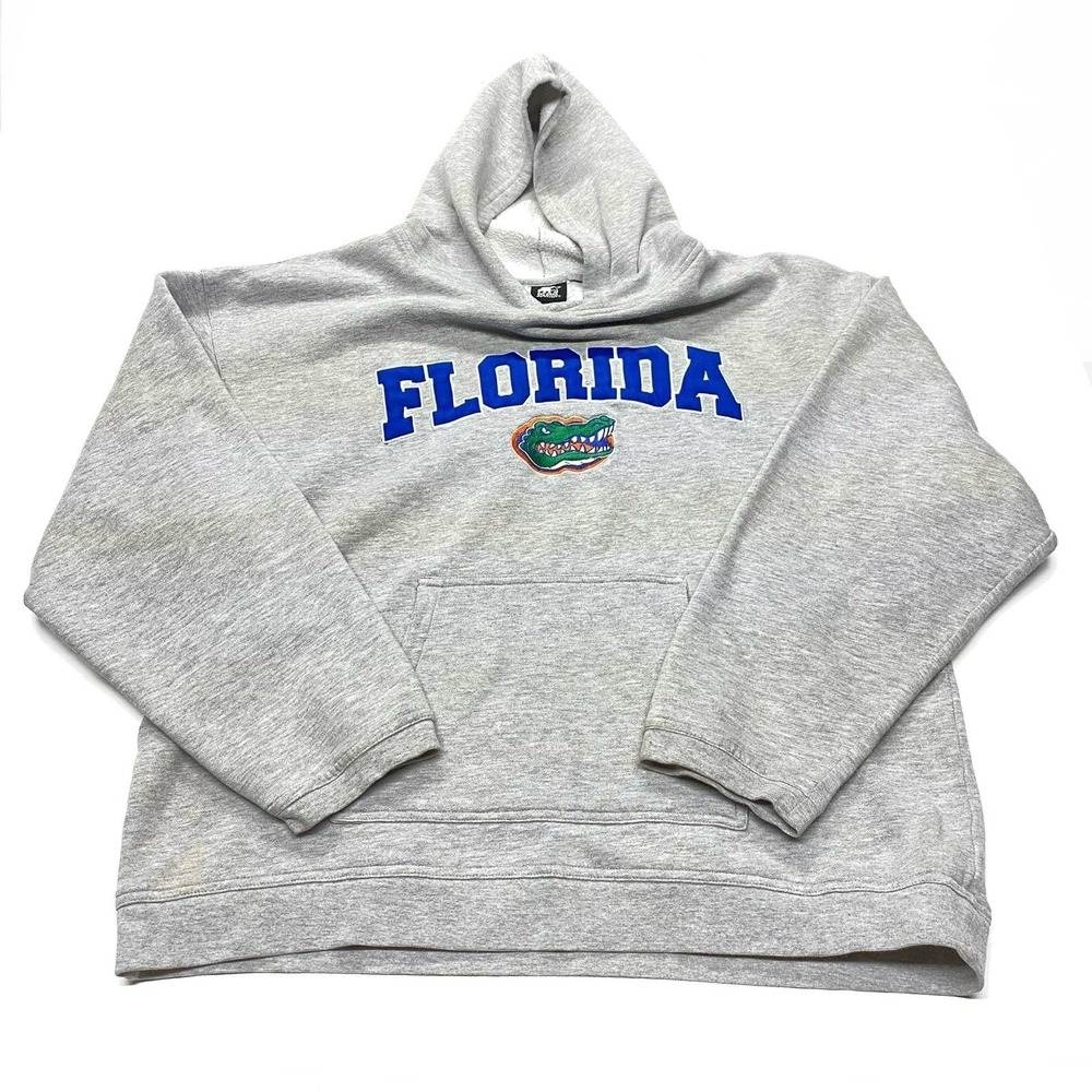 Vintage Florida Gators Starter Pull Over Hoodie Adult Size L Blue Stitched Logo